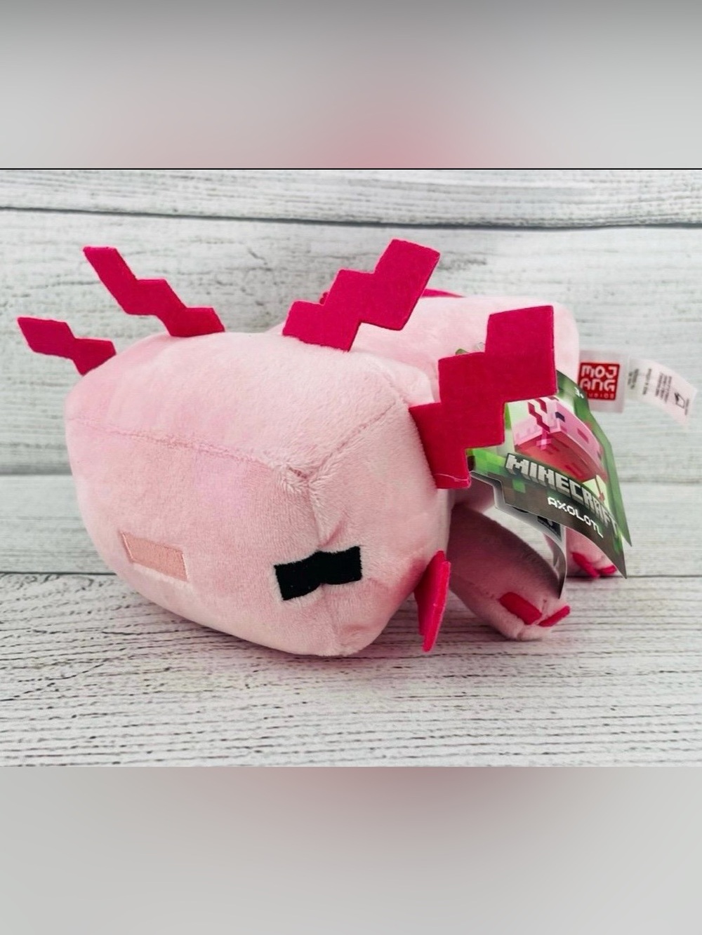 Mattel Minecraft Pink Axolotl 10" Plush Stuffed Toy Figure Mojang NEW